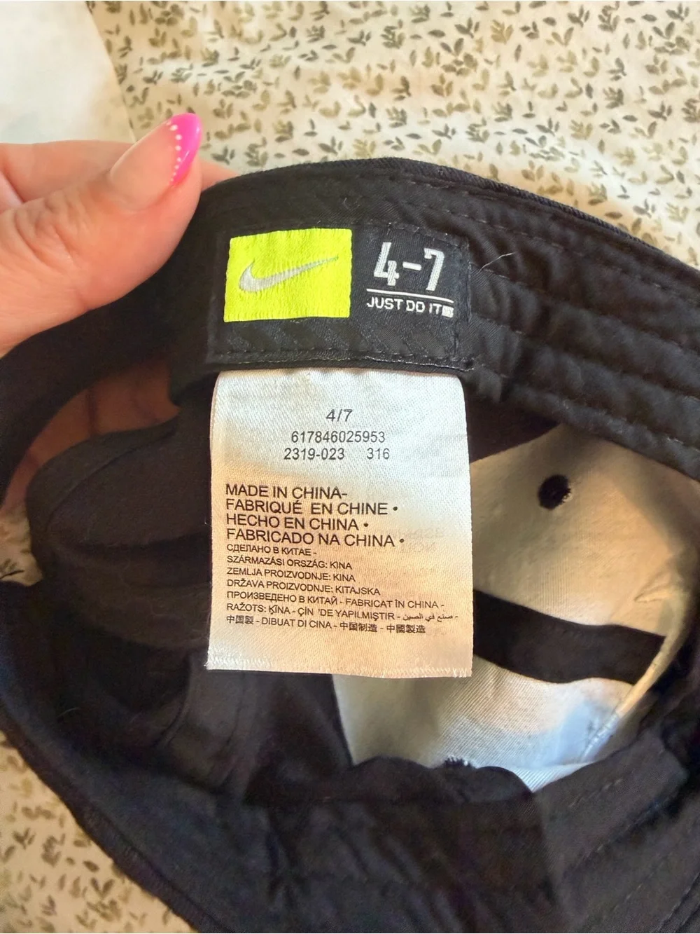 Nike Black Baseball Cap with White Swoosh
